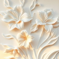 White Relief - Elegant dimensional white artwork